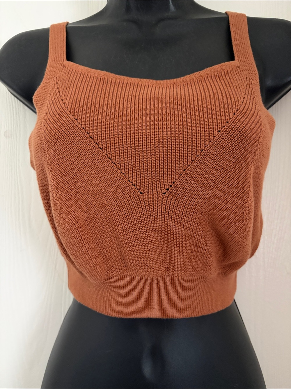 Rowie Cotton Knit Crop Top